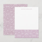 Geometrische stomp - Lila Notitiekaartje (Voorkant / Achterkant)