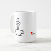 Geometrische stoomkoffiemok | Minimalistische lijn Koffiemok (Voorkant links)