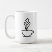 Geometrische stoomkoffiemok | Minimalistische lijn Koffiemok (Links)