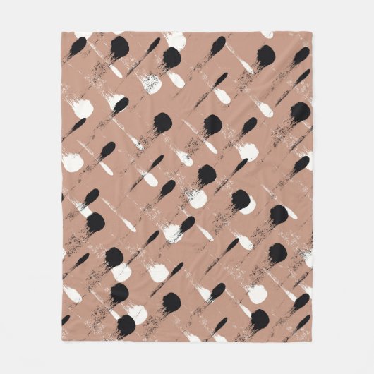 Geometrische strepen Bruin Naadloos Patroon Fleece Deken (Voorkant)