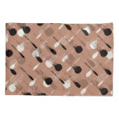 Geometrische strepen Bruin Naadloos Patroon Kussensloop (Achterkant)