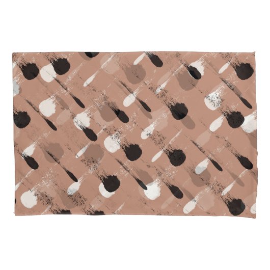 Geometrische strepen Bruin Naadloos Patroon Kussensloop (Voorkant)