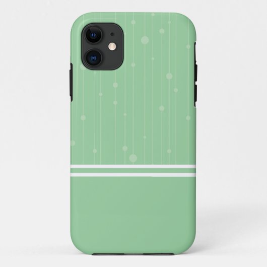Geometrische strepen en stippen groene pastelkleur Case-Mate iPhone case (Achterkant)