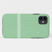 Geometrische strepen en stippen groene pastelkleur Case-Mate iPhone case (Achterkant (horizontaal))