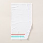 Geometrische strepen Koraal Turkoois Bad Handdoek (Handdoek)