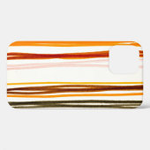 Geometrische strepen, oranje waterverf illustratie Case-Mate iPhone case (Achterkant (horizontaal))