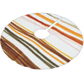 Geometrische strepen, oranje waterverf illustratie kerstboom rok (Gekanteld)