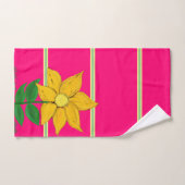 Geometrische strepen Tulp Zonnebloem Daisy Bad Handdoek (Handdoek)