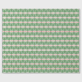 Geometrische strik kerstboom inpakpapier (Vlak)