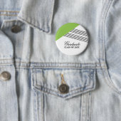 Geometrische Stripe Green Afstuderen Button (In situ)