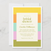 Geometrische stripes Bright pastels Vrijgezellenfe Kaart (Voorkant)