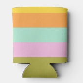 Geometrische stripes Pastel Mint Roze Vrijgezellen Blikjeskoeler (Achterkant)