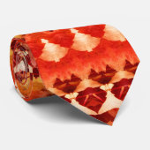 Geometrische striping van Oranje valleien Stropdas (Opgerold)