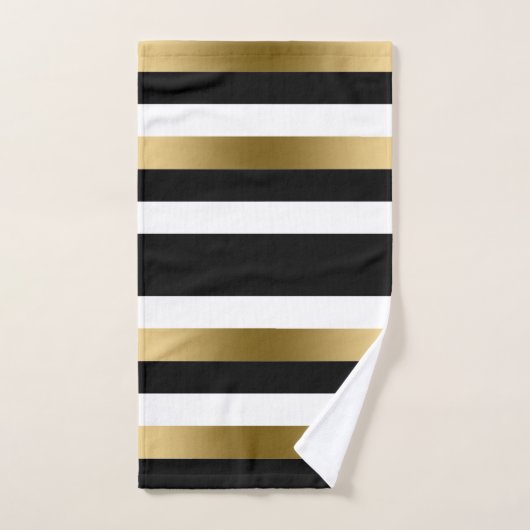 Geometrische strips bad handdoek (Handdoek)