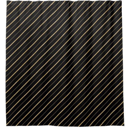 Geometrische strips en Stippen Douchegordijn (Voorkant)