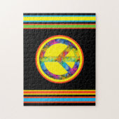 [Geometrische Stropdas-kleurstof] Stripes met vred Legpuzzel (Verticaal)