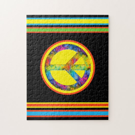 [Geometrische Stropdas-kleurstof] Stripes met vred Legpuzzel (Verticaal)