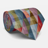 Geometrische Stropdas met meerdere kleuren (Opgerold)