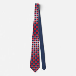 Geometrische Stropdas voor rode en blauwe controle