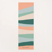 Geometrische stropen van pasta's Blush Mint Green Yogamat (Voorkant)