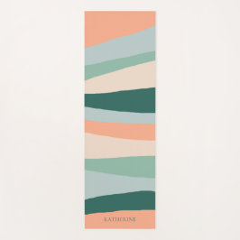 Geometrische stropen van pasta's Blush Mint Green Yogamat