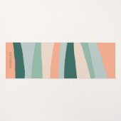 Geometrische stropen van pasta's Blush Mint Green Yogamat (Voorkant (horizontaal))
