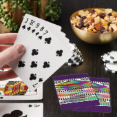 Geometrische structuur paars pokerkaarten (Insitu)