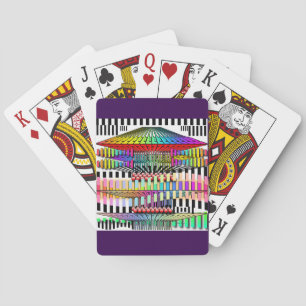 Geometrische structuur paars pokerkaarten