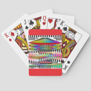 Geometrische structuur rood  pokerkaarten
