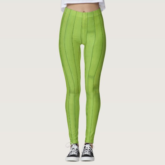 Geometrische structuur van groene tinten leggings (Voorkant)