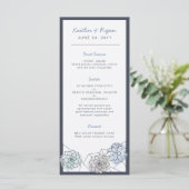 Geometrische succulent bruiloft menu (Staand voorkant)