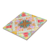 Geometrische suiker en Tegel van Spice Kaleidoscop Tegeltje (Zijkant)
