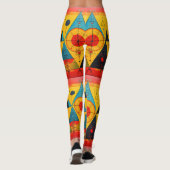 Geometrische symbolen Abstract #01 Leggings (Achterkant)