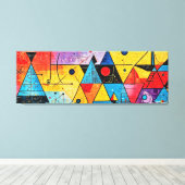 Geometrische symbolen Abstract #02 Canvas Afdruk (Insitu (Houten vloer))