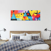Geometrische symbolen Abstract #02 Canvas Afdruk (Insitu (Slaapkamer))