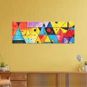 Geometrische symbolen Abstract #02 Canvas Afdruk (Insitu (Woonkamer))