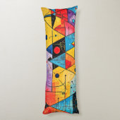 Geometrische symbolen Abstract #02 Lichaamskussen (Achterkant (Verticaal))