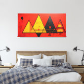 Geometrische symbolen Abstract #03. Canvas Afdruk (Insitu (Slaapkamer))