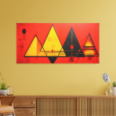 Geometrische symbolen Abstract #03. Canvas Afdruk (Insitu (Woonkamer))