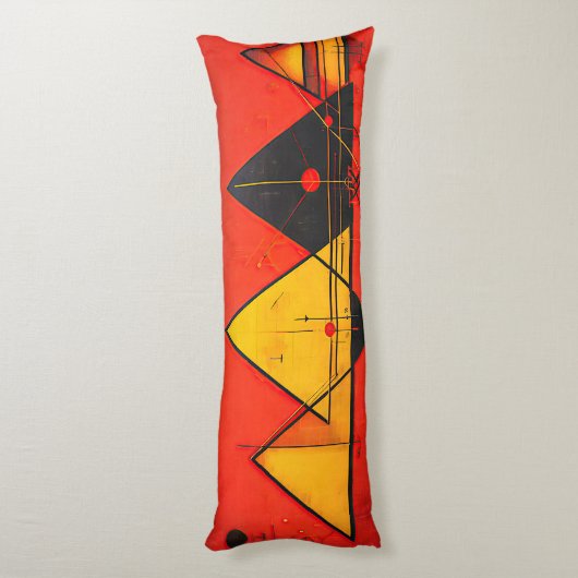 Geometrische symbolen Abstract #03. Lichaamskussen (Achterkant (Verticaal))