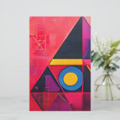 Geometrische symbolen Abstract #04. Briefpapier (Staand voorkant)