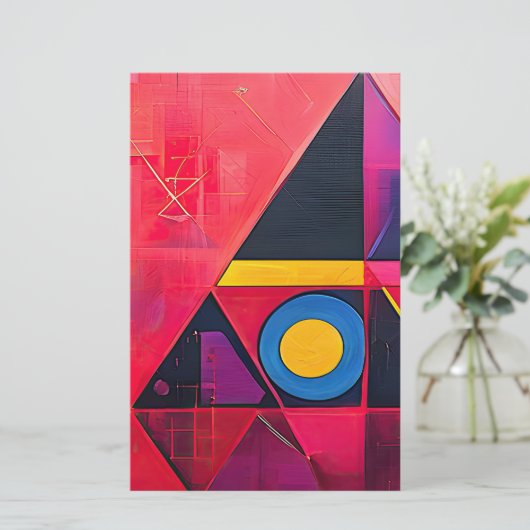 Geometrische symbolen Abstract #04. Briefpapier (Staand voorkant)