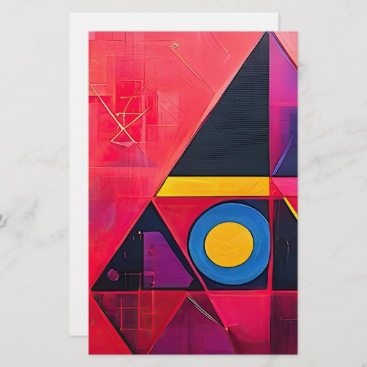 Geometrische symbolen Abstract #04. Briefpapier (Voorkant / Achterkant)