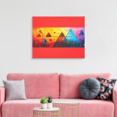 Geometrische symbolen Abstract #05. Canvas Afdruk (Insitu (Woonkamer))