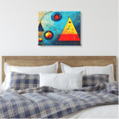 Geometrische symbolen Abstract #06. Canvas Afdruk (Insitu (Slaapkamer))