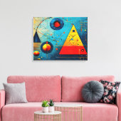 Geometrische symbolen Abstract #06. Canvas Afdruk (Insitu (Woonkamer))