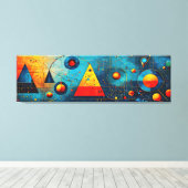 Geometrische symbolen Abstract #06. Canvas Afdruk (Insitu (Houten vloer))