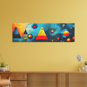 Geometrische symbolen Abstract #06. Canvas Afdruk (Insitu (Woonkamer))