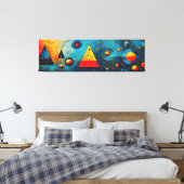 Geometrische symbolen Abstract #06. Canvas Afdruk (Insitu (Slaapkamer))