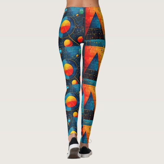 Geometrische symbolen abstract #06. leggings (Achterkant)